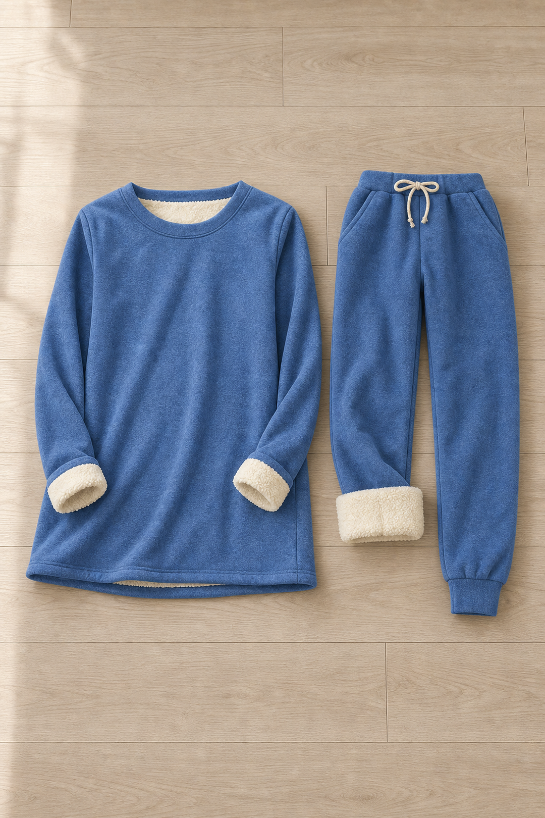 Women's Fleece-Lined Two-Piece Lounge Set