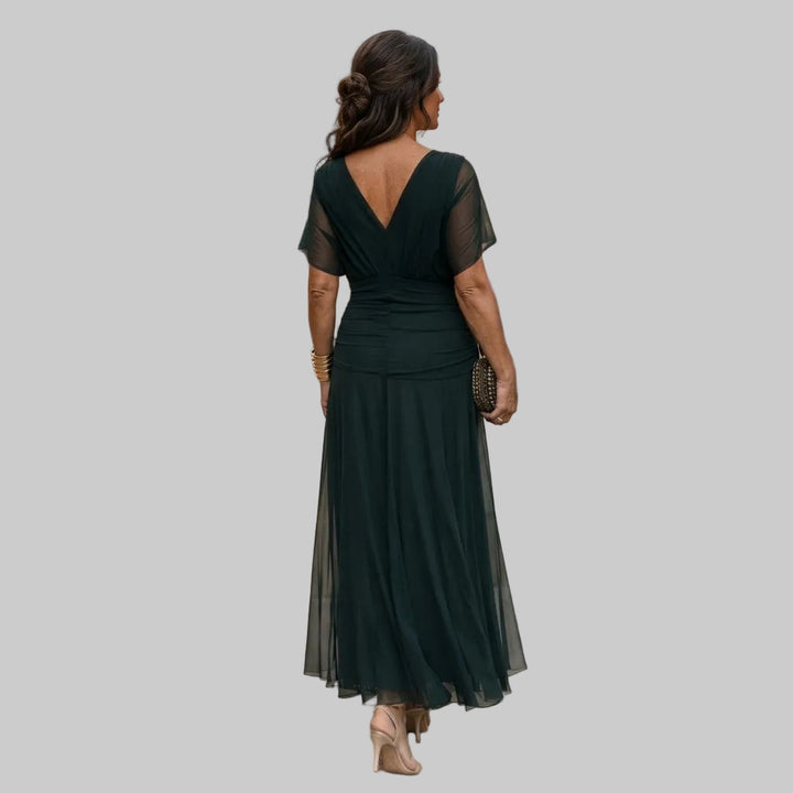 Women's Off-Shoulder Chiffon Mermaid Maxi Dress