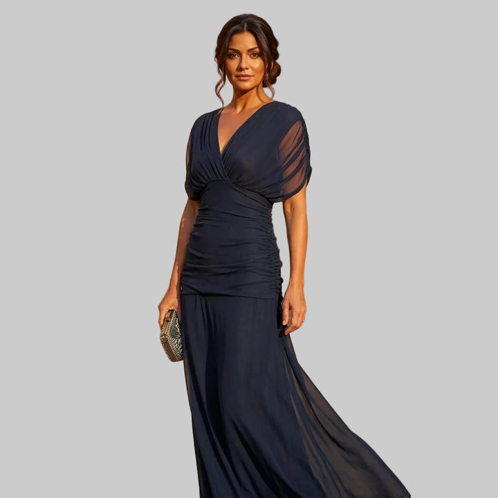 Women's Off-Shoulder Chiffon Mermaid Maxi Dress