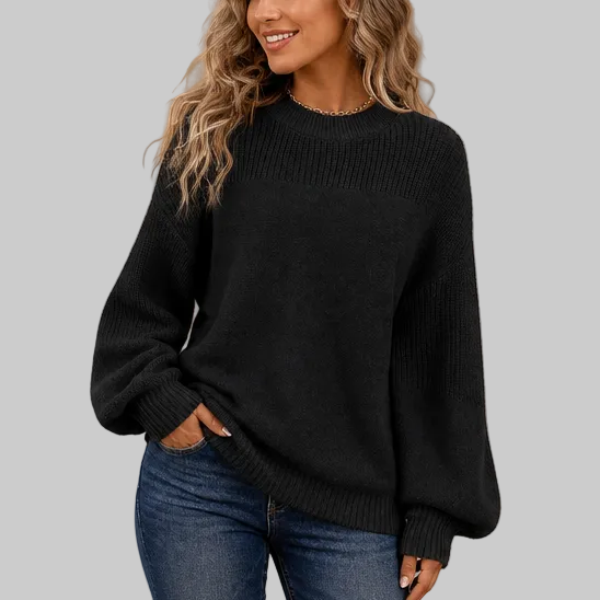Relaxed Crew-Neck Knit Jumper