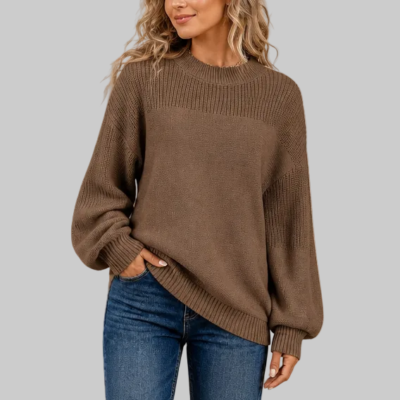 Relaxed Crew-Neck Knit Jumper