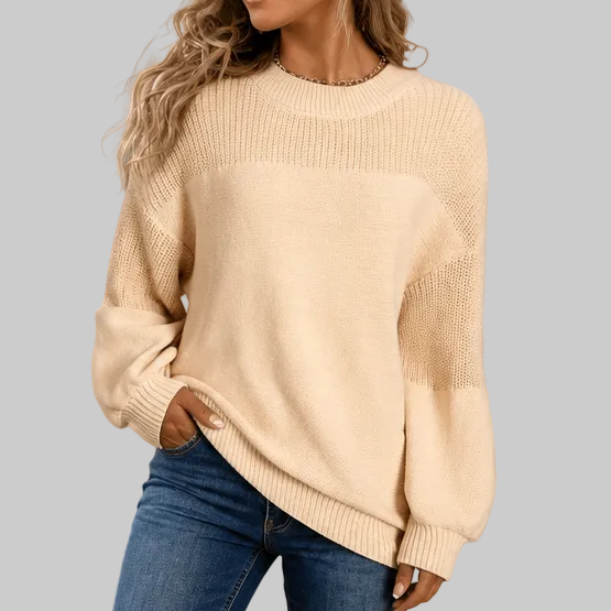 Relaxed Crew-Neck Knit Jumper