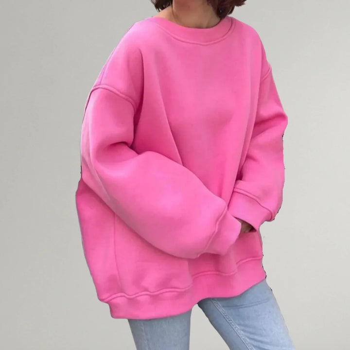 Women's Oversized Crew Neck Long-Sleeve Jumper