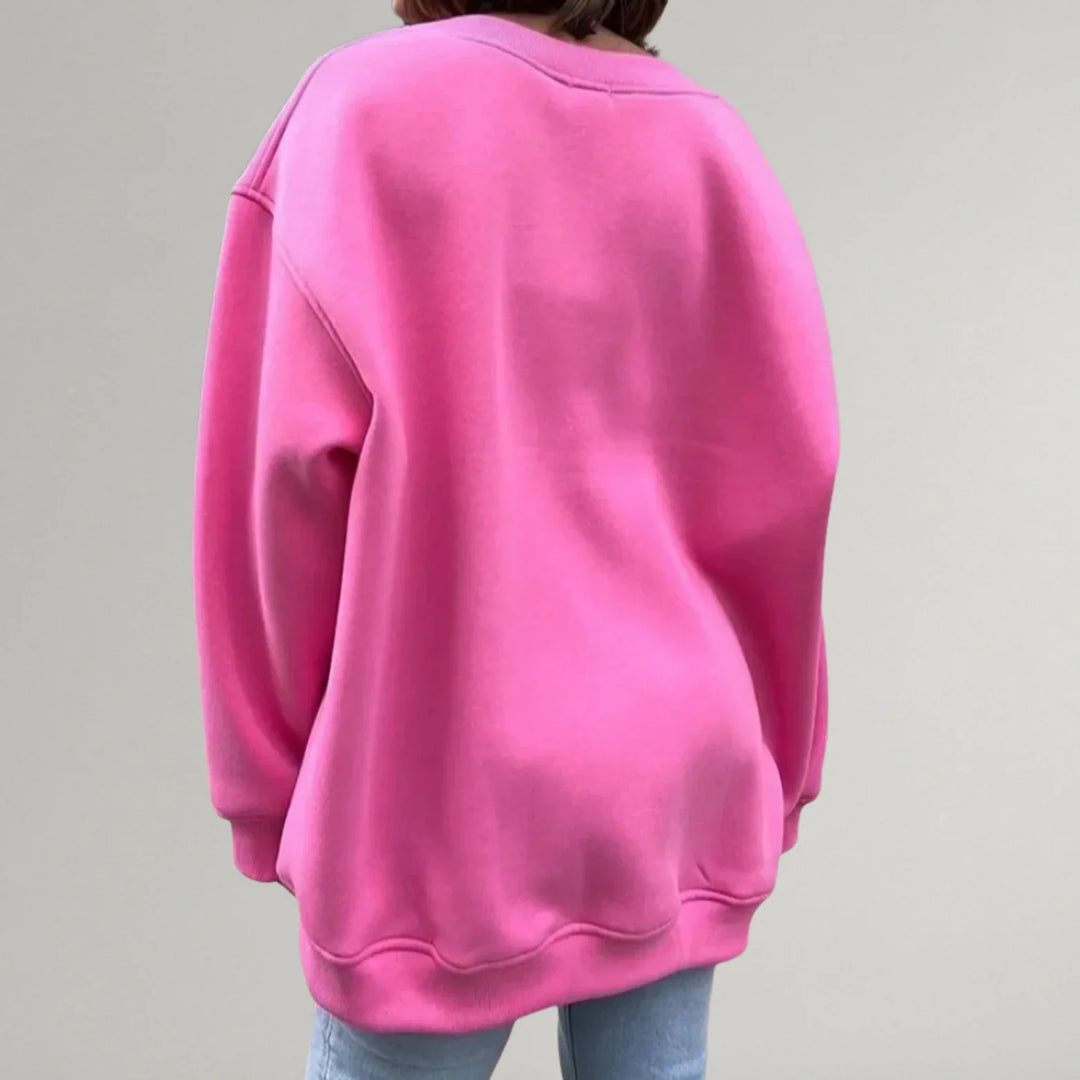 Women's Oversized Crew Neck Long-Sleeve Jumper