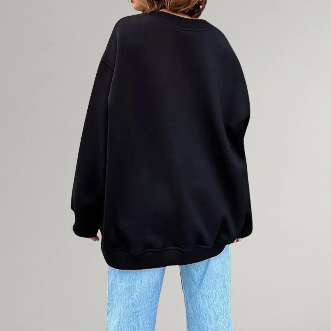 Women's Oversized Crew Neck Long-Sleeve Jumper