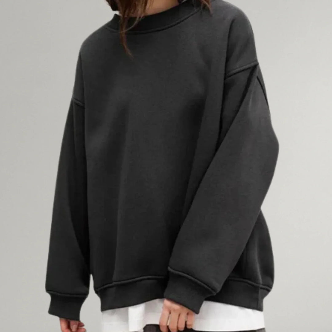Women's Oversized Crew Neck Long-Sleeve Jumper