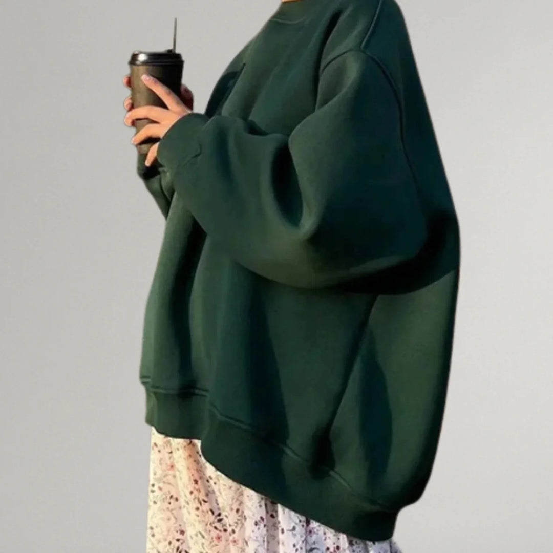 Women's Oversized Crew Neck Long-Sleeve Jumper