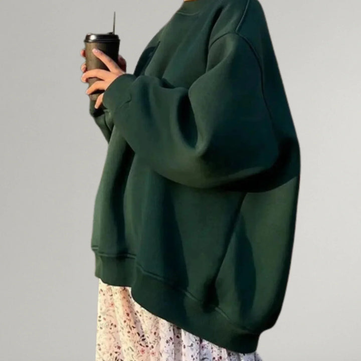 Women's Oversized Crew Neck Long-Sleeve Jumper