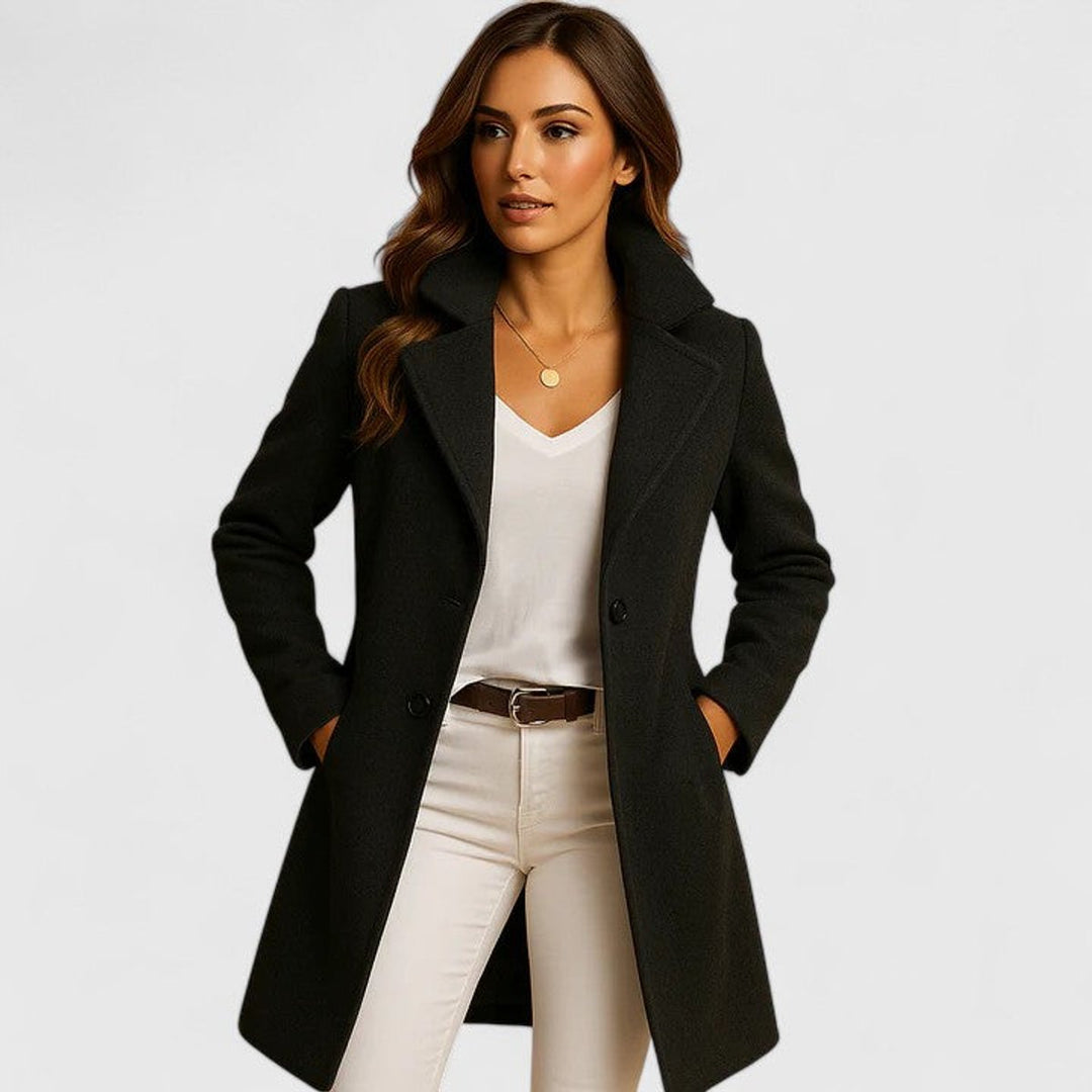 Women's Tailored Notch Lapel Long Coat