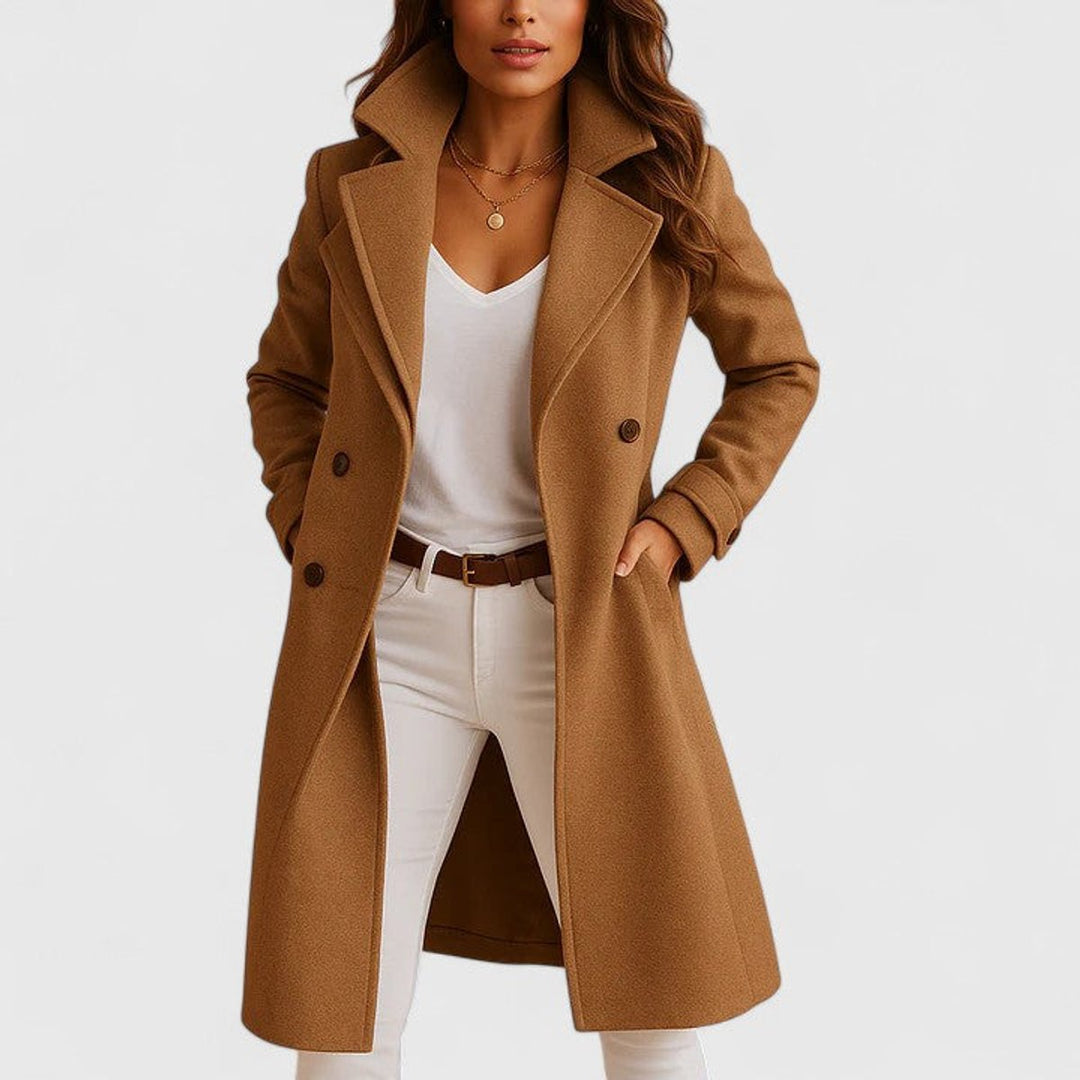 Tailored Notch-Lapel Longline Coat