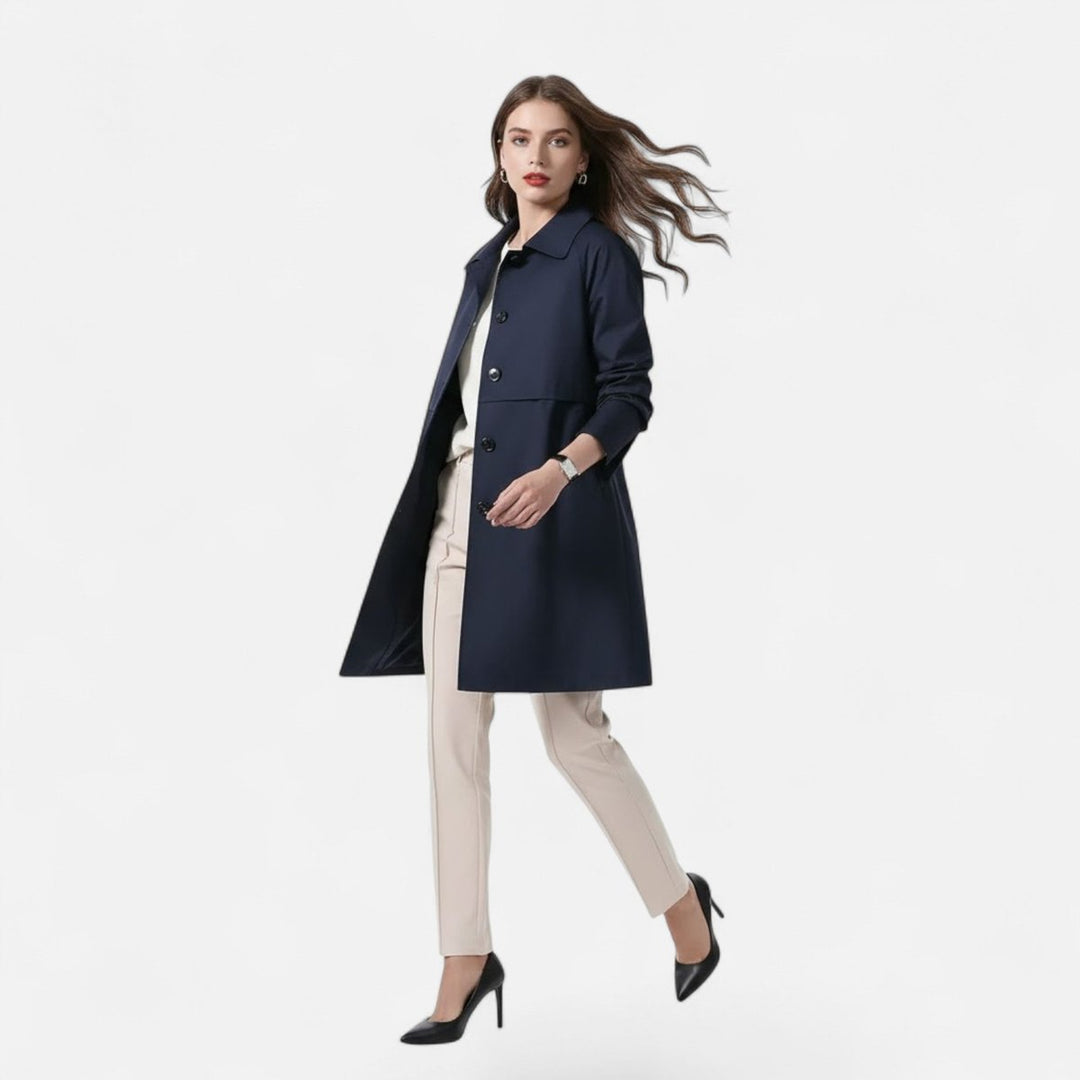 Women's Tailored Mid-Length Button Coat