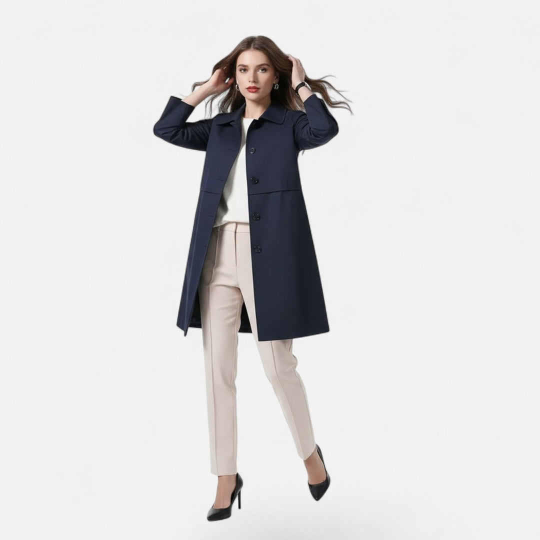 Women's Tailored Mid-Length Button Coat