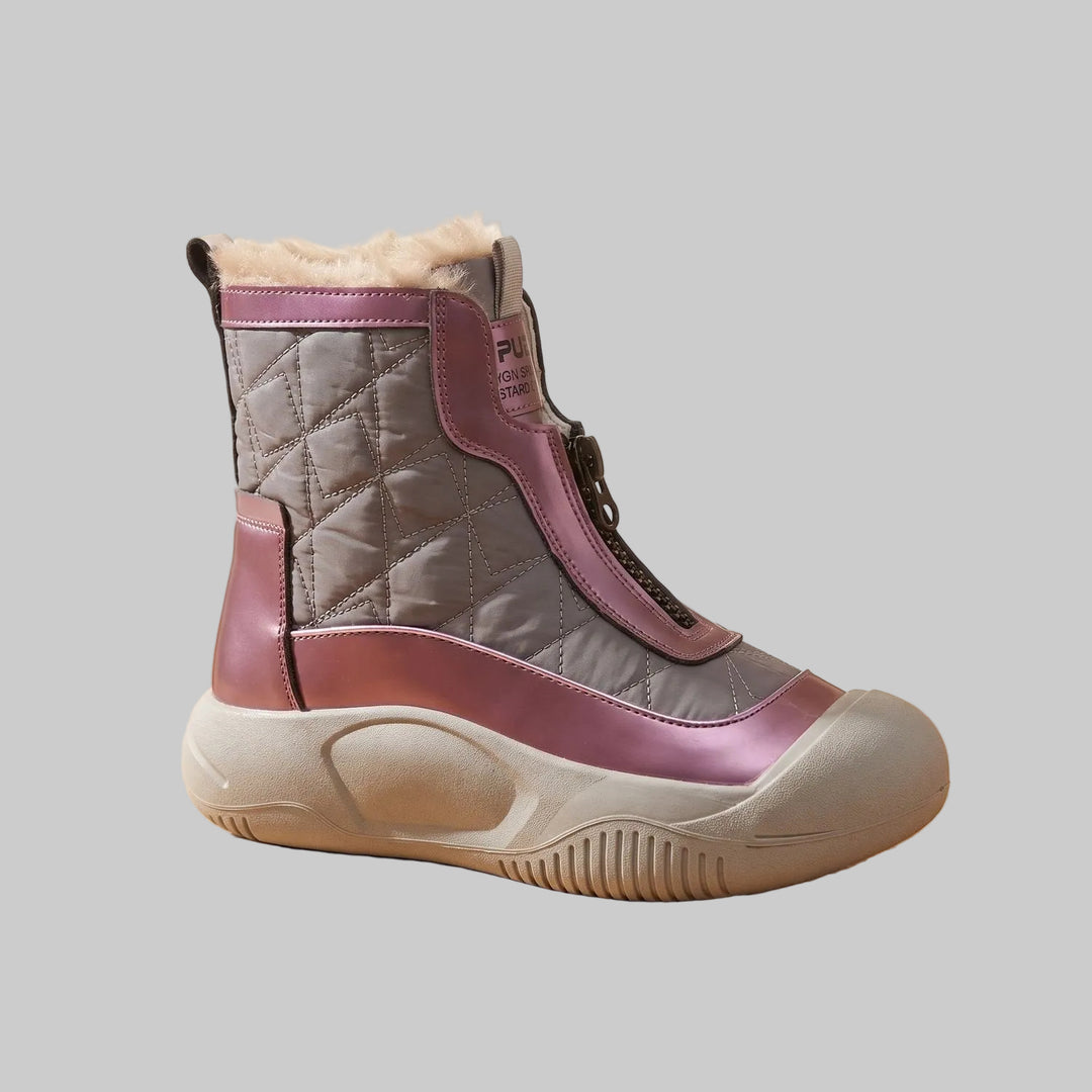 Women's Fur-Lined Quilted Snow Boots
