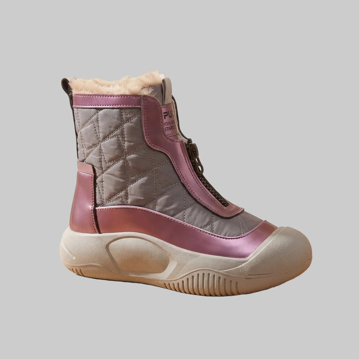 Women's Fur-Lined Quilted Snow Boots