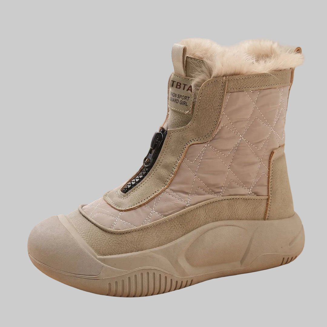Women's Fur-Lined Quilted Snow Boots