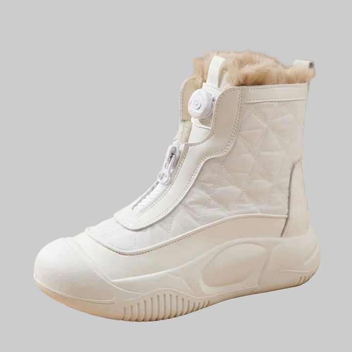 Women's Fur-Lined Quilted Snow Boots
