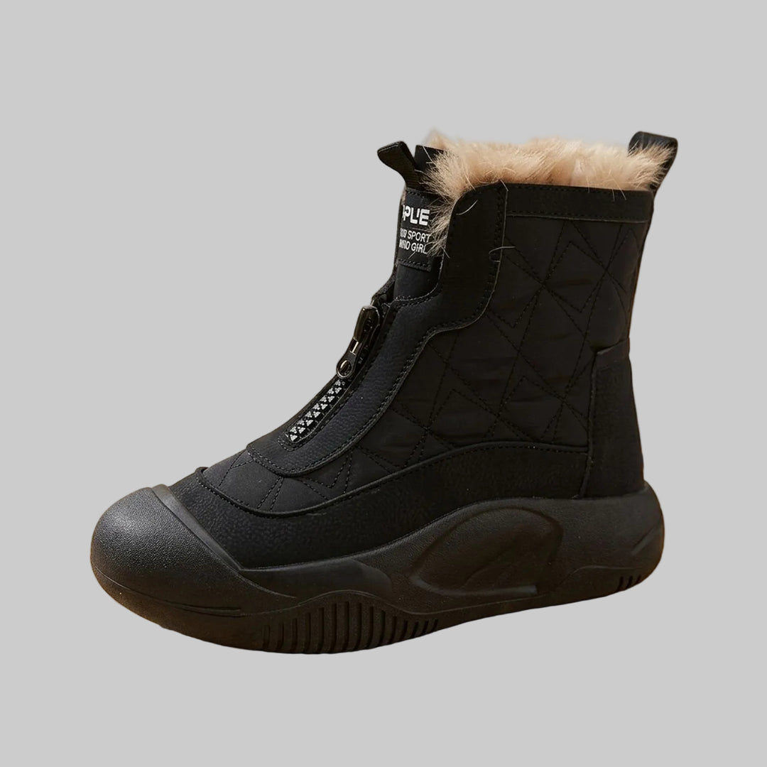 Women's Fur-Lined Quilted Snow Boots