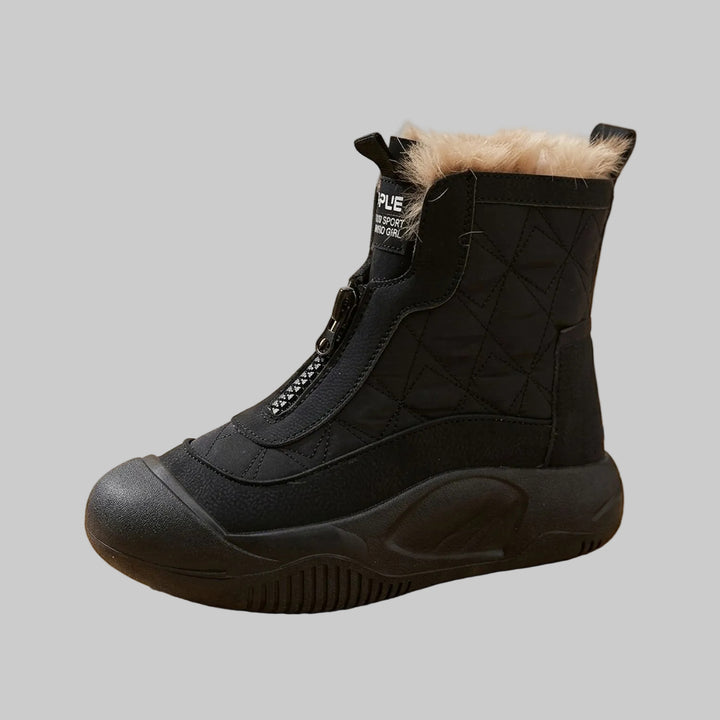 Women's Fur-Lined Quilted Snow Boots