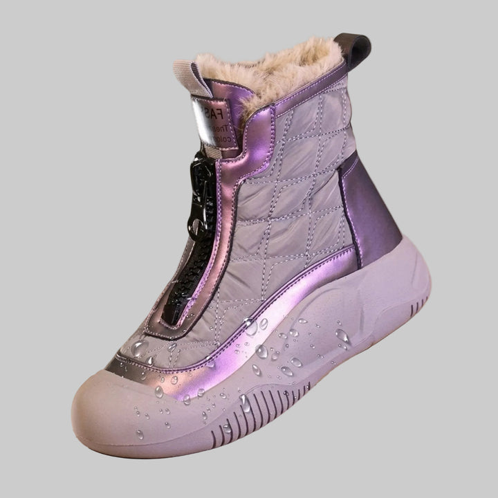 Women's Fur-Lined Quilted Snow Boots