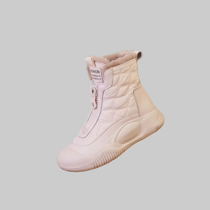 Women's Fur-Lined Quilted Snow Boots